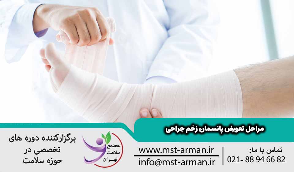 مراحل تعویض پانسمان زخم جراحی