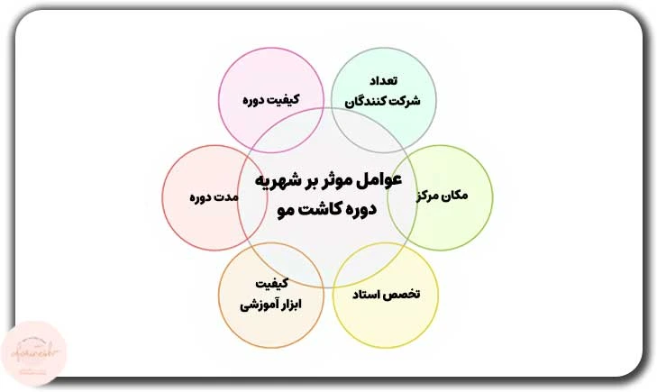 عوامل موثر بر شهریه دوره کاشت مو